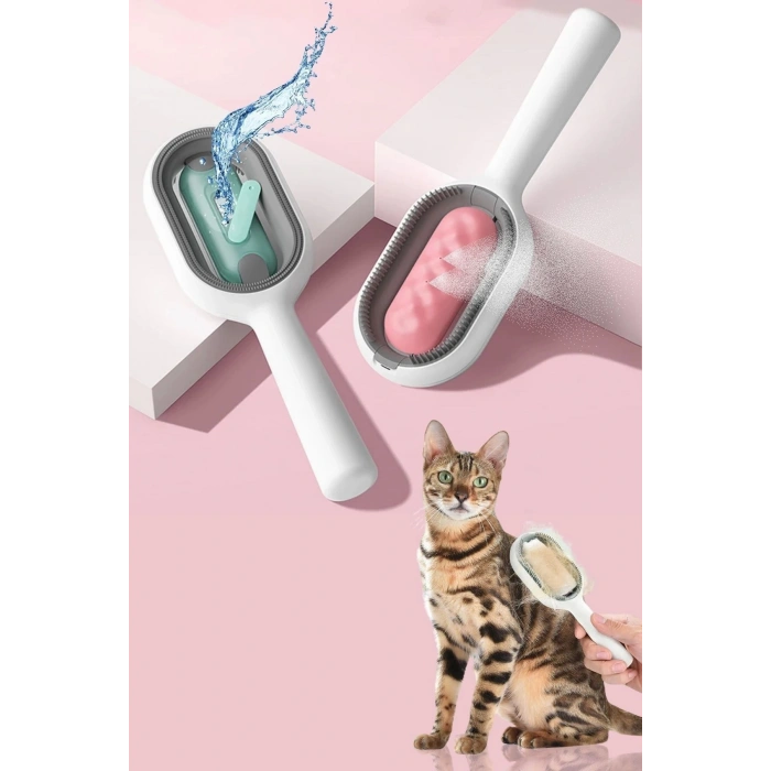 Su Hazneli Kedi ve Köpek Tüyü Toplamama Fırçası Su Hazneli Pet Tarağı