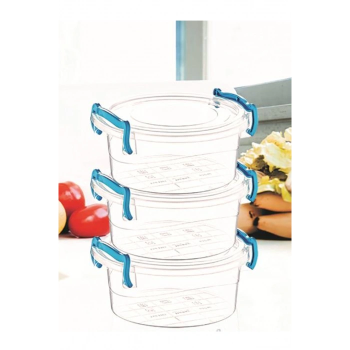 Sweet Yuvarlak Saklama Kabı 3lü Royaleks-ÇNK2320