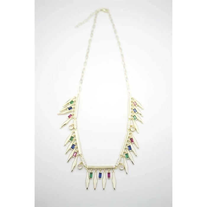 Taş Sallantılı Marka Kolye - Altın