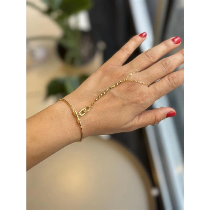 Taşlı Bilezik Şahmeran - Altın