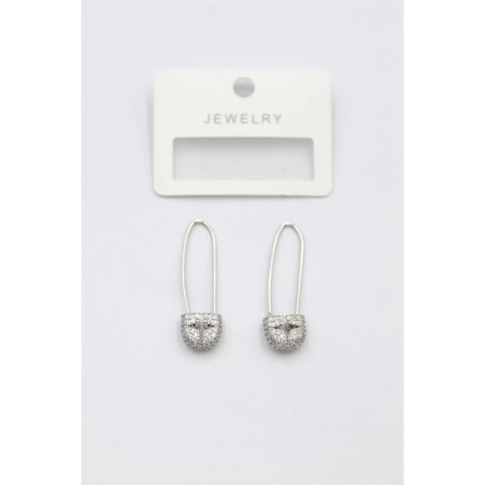 Taşlı Filkete Küpe - Gümüş