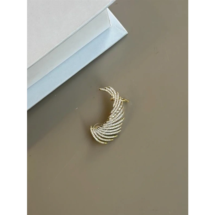 Taşlı Kıkırdak Küpe - Altın