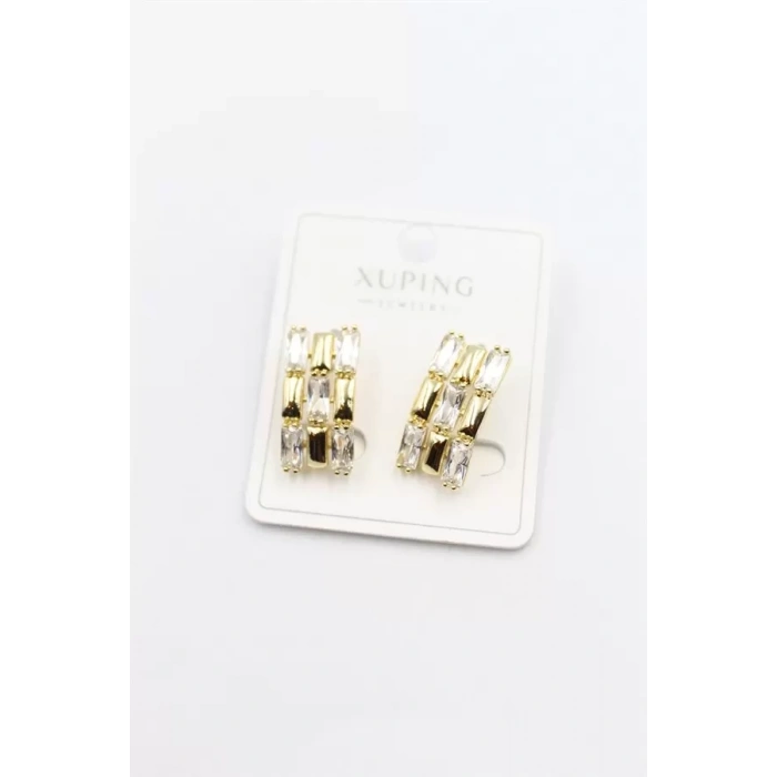 Taşlı Küpe - Altın