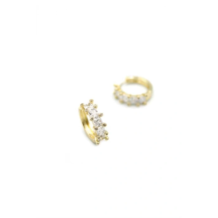 Taşlı Küpe - Altın