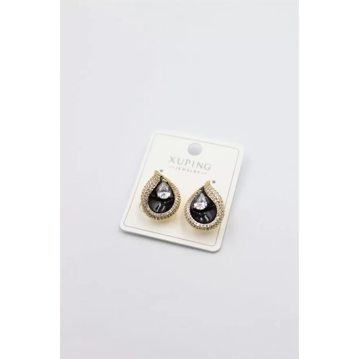 Taşlı Küpe - Altın