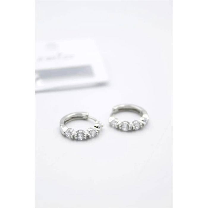 Taşlı Küpe - Gümüş