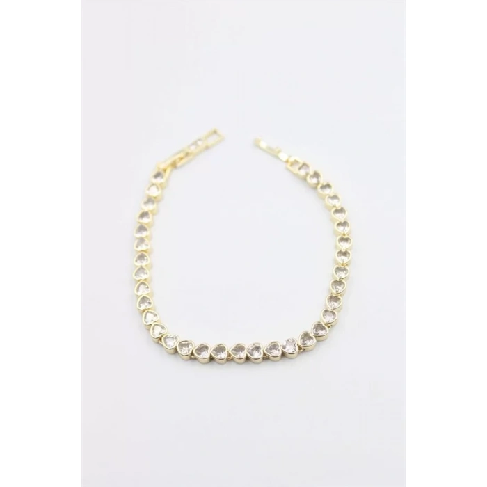 Taşlı Vip Bileklik - Altın