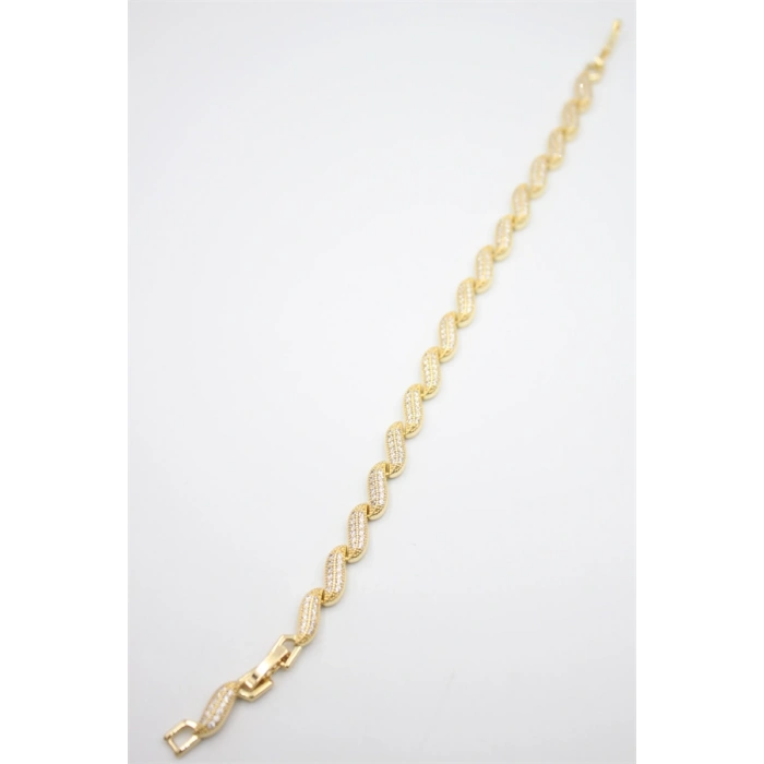 Taşlı Vip Bileklik - Altın