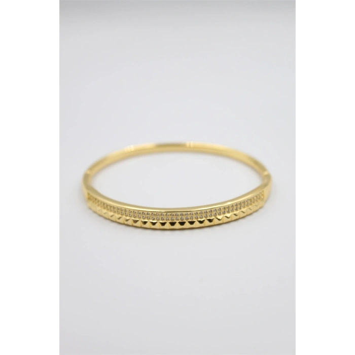 Taşlı Vip Bilezik - Altın