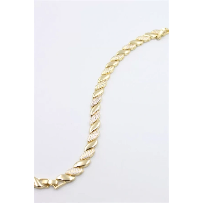 Taşlı Xuping Bileklik - Altın