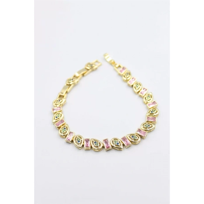 Taşlı Xuping Bileklik - Altın