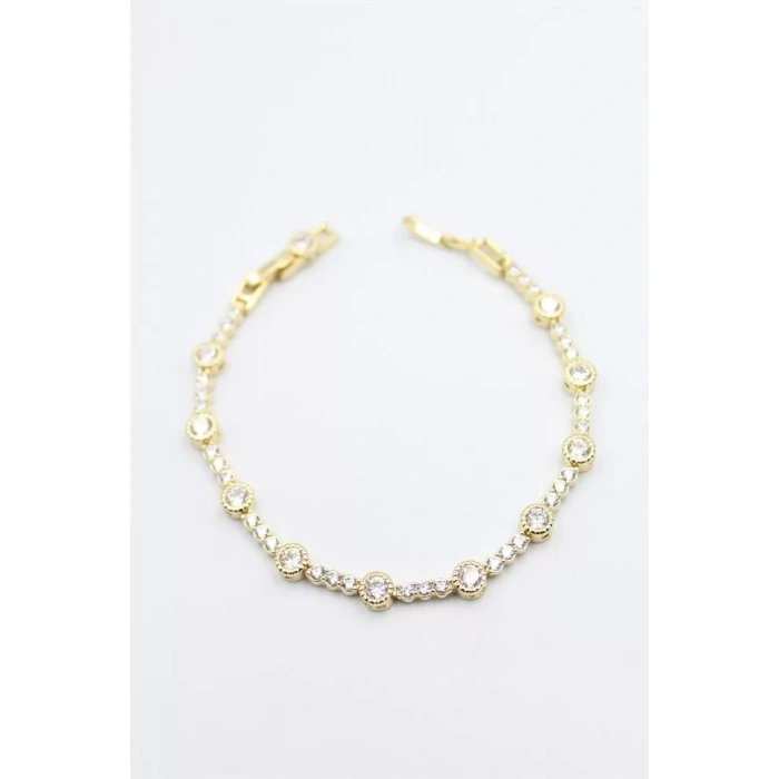 Taşlı Xuping Bileklik - Altın