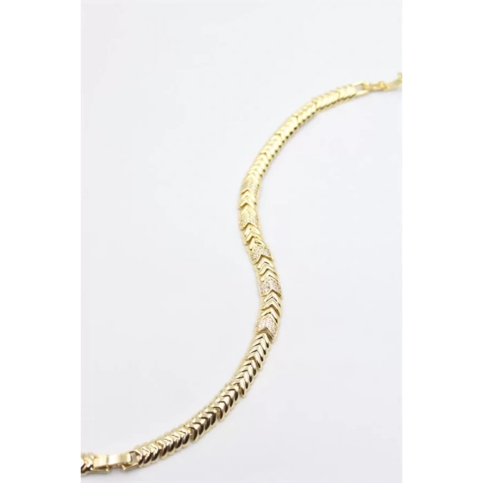 Taşlı Xuping Bileklik - Altın