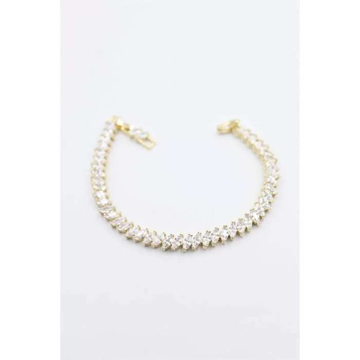 Taşlı Xuping Bileklik - Altın