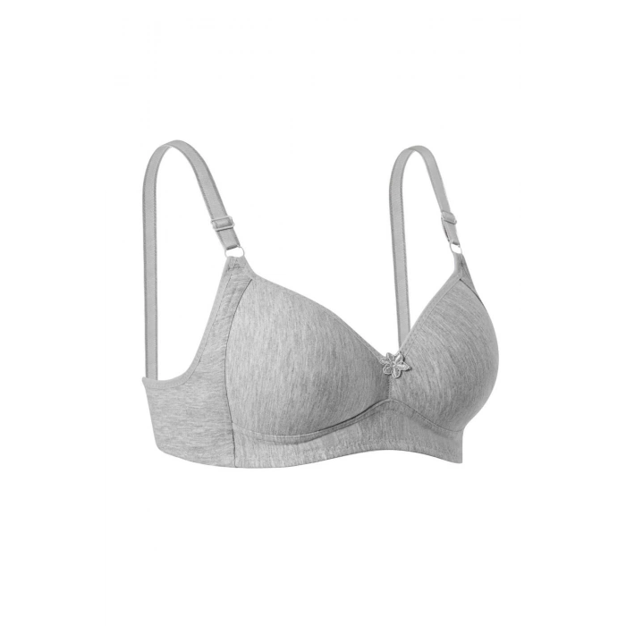 Telsiz Silikonlu Toparlayıcı Sütyen Gri