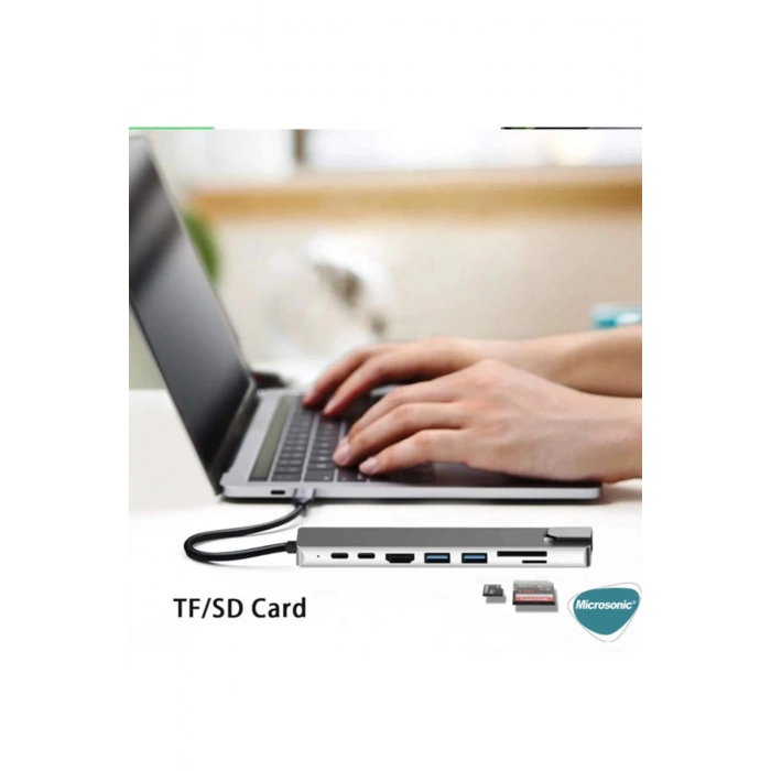 Type-c To Hdtv Multifunction Adapter 8 Port Kablo