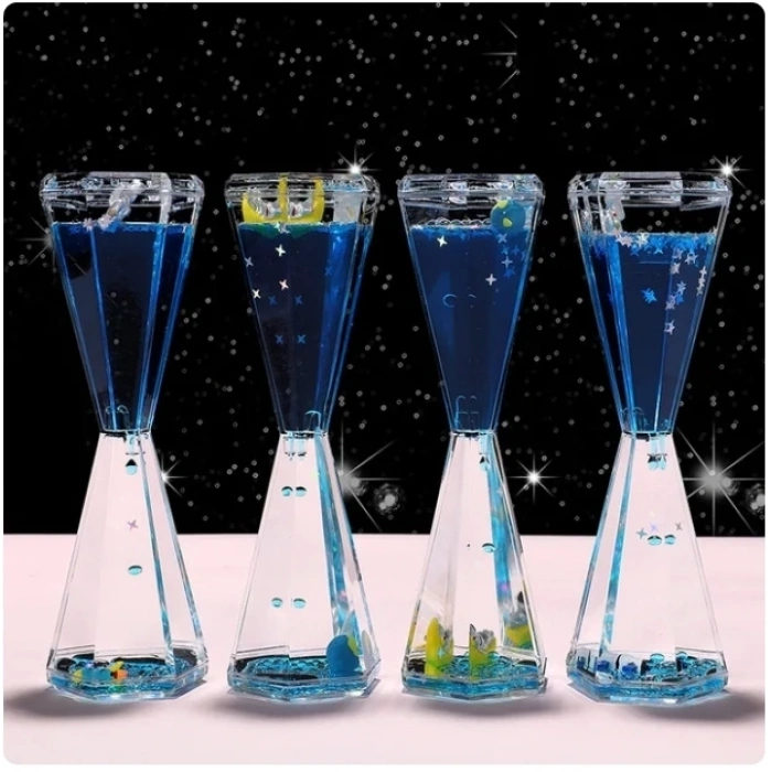 Uzay Temalı Dökülen Yağ Kum Saati