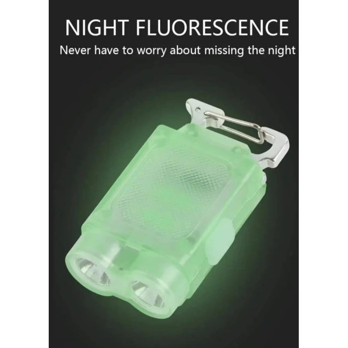 V15 Edc El Feneri 1200lm Anahtarlık Işık Tip-c Şarj Edilebilir Taşınabilir Mini Torch Mıknatıs Klips Ile Kamp Cep Fener