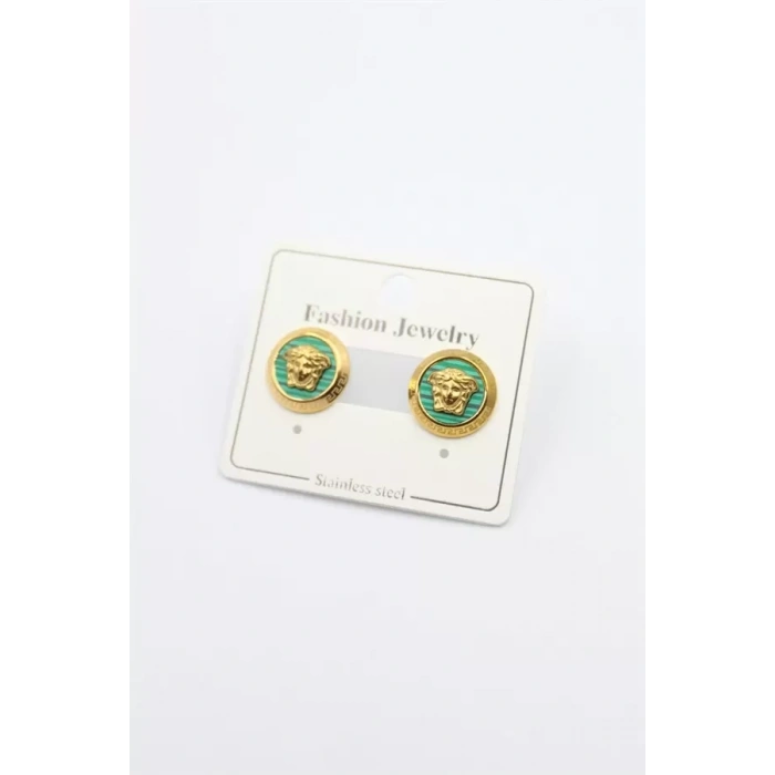 Vs Çelik Küpe - Yeşil