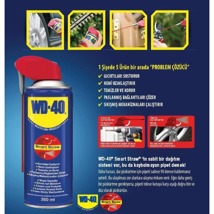 WD 40 Smart Straw Pas Sökücü Yağlayıcı 350 ml