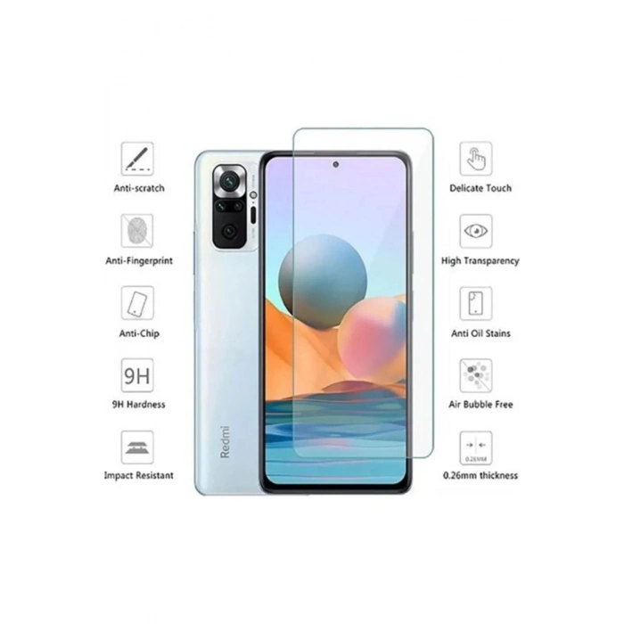 Xiaomi Redmi Note 10 Uyumlu Premium Ekran Koruyucu 9h Sert Temperli Kırılmaz Cam Koruma Şeffaf