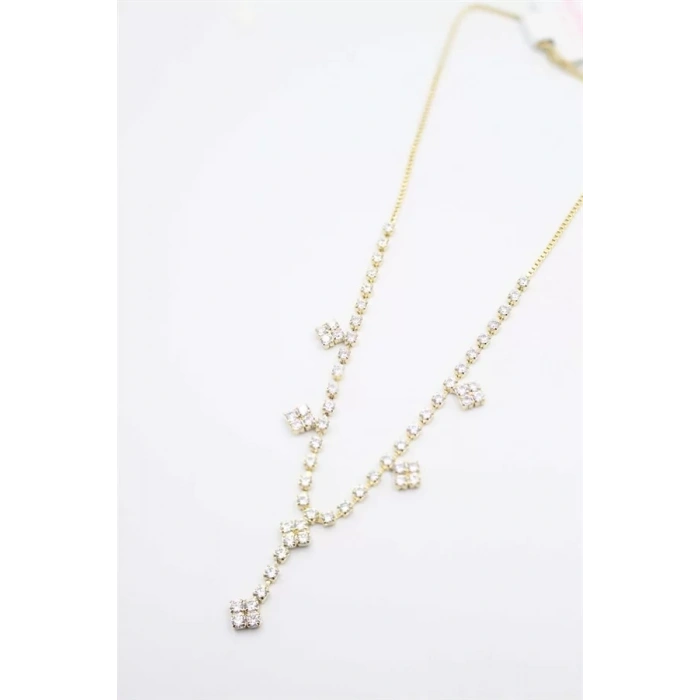 Xuping Taşlı Kolye - Altın