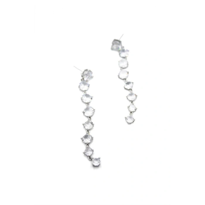 Zirkon Taşlı Küpe - Gümüş