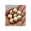 100 Gr (100 Adet) Ahşap Boncuk 15 mm çap x 10 mm Delik Doğal Yuvarlak Ahşap Makrome El İşi Çanta