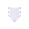 3 adet Süper Eko Set Likralı Kadın Slip Külot Beyaz