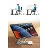 360 Derece Dönebilen Yükseltilmiş Masaüstü Ayarlanabilir  Metal Tablet Standı