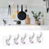 5li Güçlü Yapışkanlı Şeffaf Duvar Askısı Banyo Mutfak Düzenleyici Pratik Askılık