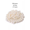 500 gram 16mm Krem Renk Plastik İnci Boncuk Çanta ve Takı Yapım Boncuğu (~170 adet)