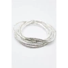 6lı Lastikli Bileklik - Gümüş