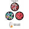 90 Adet 10 mm Polimer Kil Fimo Boncuk Takı Bileklik + 5 Metre Misina Hediye - Deniz - Kalp - Yuvarlak