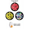 90 Adet 10 mm Polimer Kil Fimo Boncuk Takı Bileklik + 5 Metre Misina Hediye - Smile - Nazar - Love