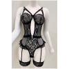 Afrodit Siyah Sexy Jartiyer Takım -1050