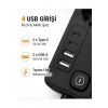 Akım Korumalı 5’li Priz 2xusb 2xtype-c Çıkış Akım Koruma Çoklu Priz Çoğaltıcı Anahtarlı Ftr-31 Siyah