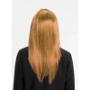 Altın Renk Düz Kesim İçi Astarlı Uzun Parti Peruğu Takma Saç