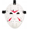 Beyaz Renk Kırmızı Çizgili Tam Yüz Hokey Jason Maskesi Hannibal Maskesi