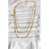 BFS 316L Çelik Gold Renk 3lü Kadın Kolye