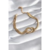 BFS 316L Çelik Gold Renk İtalyan Zincir Düğüm Model Kadın Bileklik