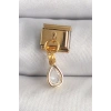 BFS 316L Çelik Gold Renk Sallantı Damla Zirkon Taşlı Nomination Charm