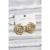 BFS 316L Çelik Gold Renk Sarmal Model Kadın Küpe