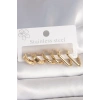 BFS 316L Çelik Gold Renk Üçgen Halka Model Kadın Küpe Seti
