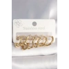 BFS 316L Çelik Gold Renk Yıldız Halka Model Kadın Küpe Seti