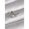 BFS 316L Çelik Gümüş Renk Zirkon Taşlı Tragus Piercing