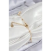 BFS 316L Çelik Sıralı Yonca Model Gold Renk Kadın Bileklik
