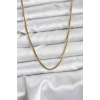 BFS 316L Çelik Zincir Gold Renk 60 cm Yılan Zincir Kadın Kolye