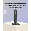 Mey İthalat® Akım Korumalı Çoklu Priz 4’lü 2 USB 1 Type-C 2500W Güçlü Tasarım