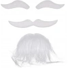 BFS Beyaz Renk Kendinden Yapışkanlı Takma Sakal Bıyık Ve Kaş Seti